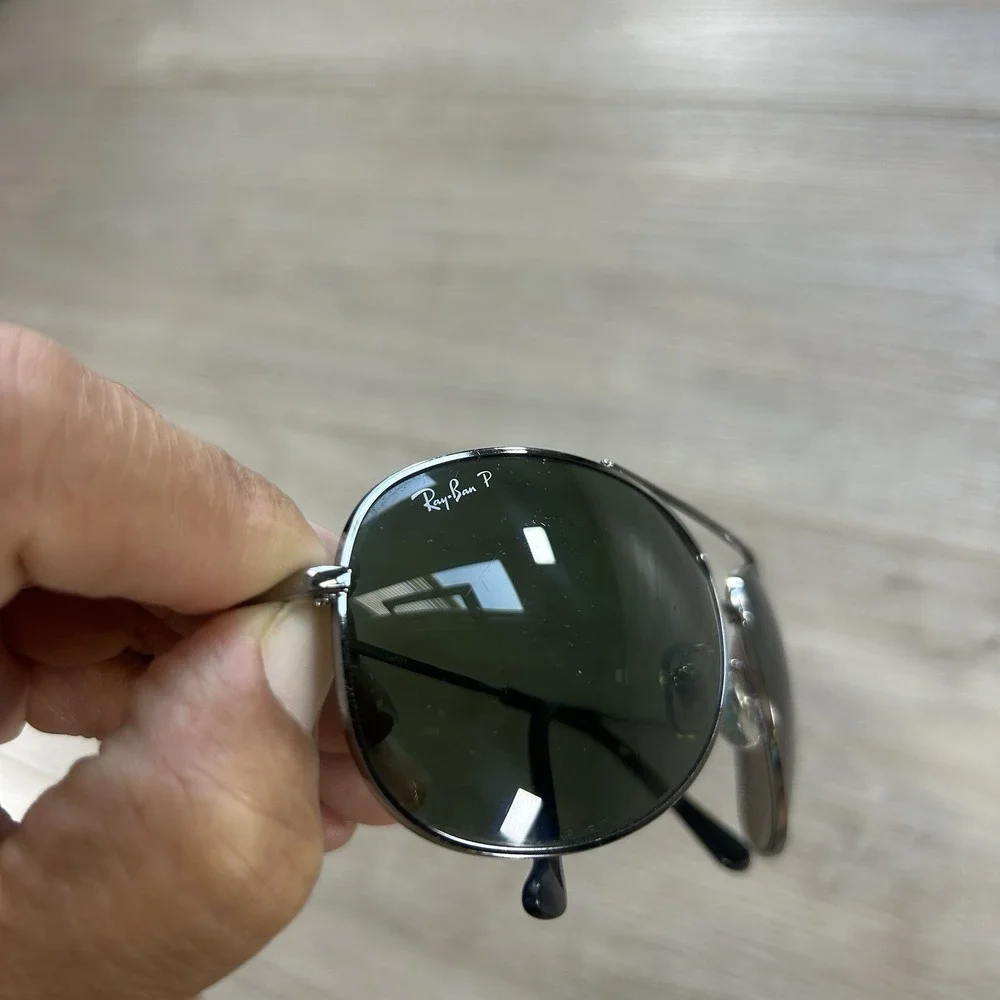 Ray-Ban RB3293 004/9A Polarized Aviator Sunglasses Silver Metal **Frames Only**